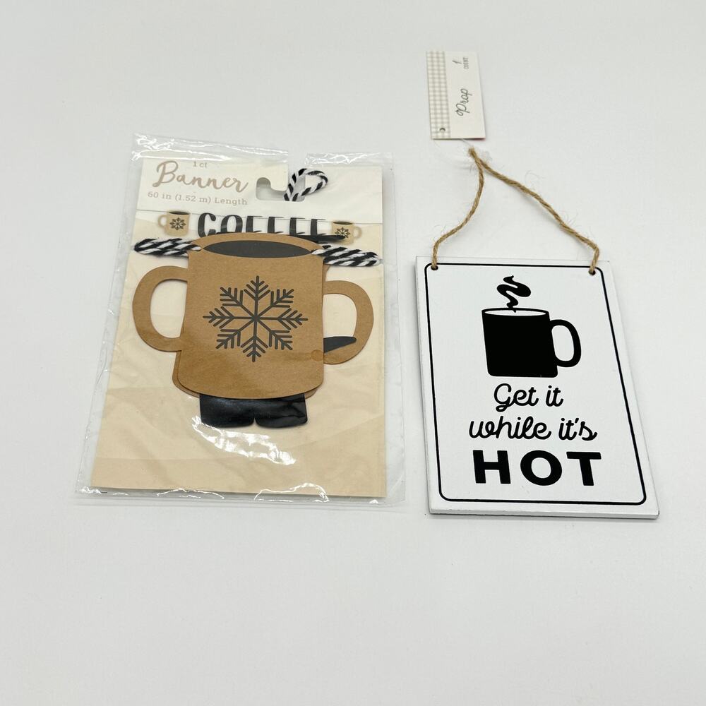 New Target Bullseye Coffee Banner & Mini Double Sided Sign Get It While It’s Hot